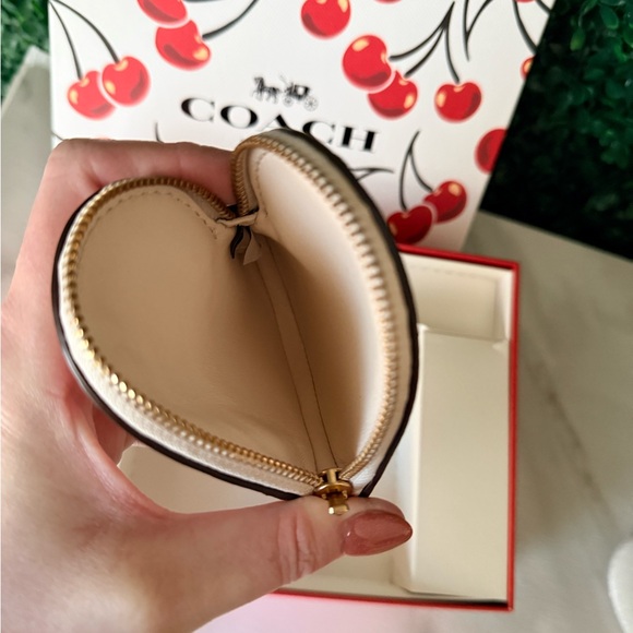 Coach Cherry Heart Coin Purse / Bag Charm NIB - Picture 4 of 4